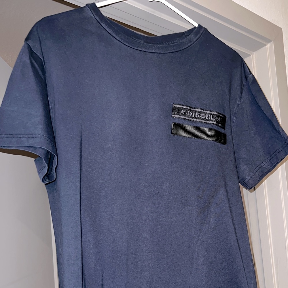 MENS DIESEL T-Shirt with Cool Black Embroidery ~ Size LARGE